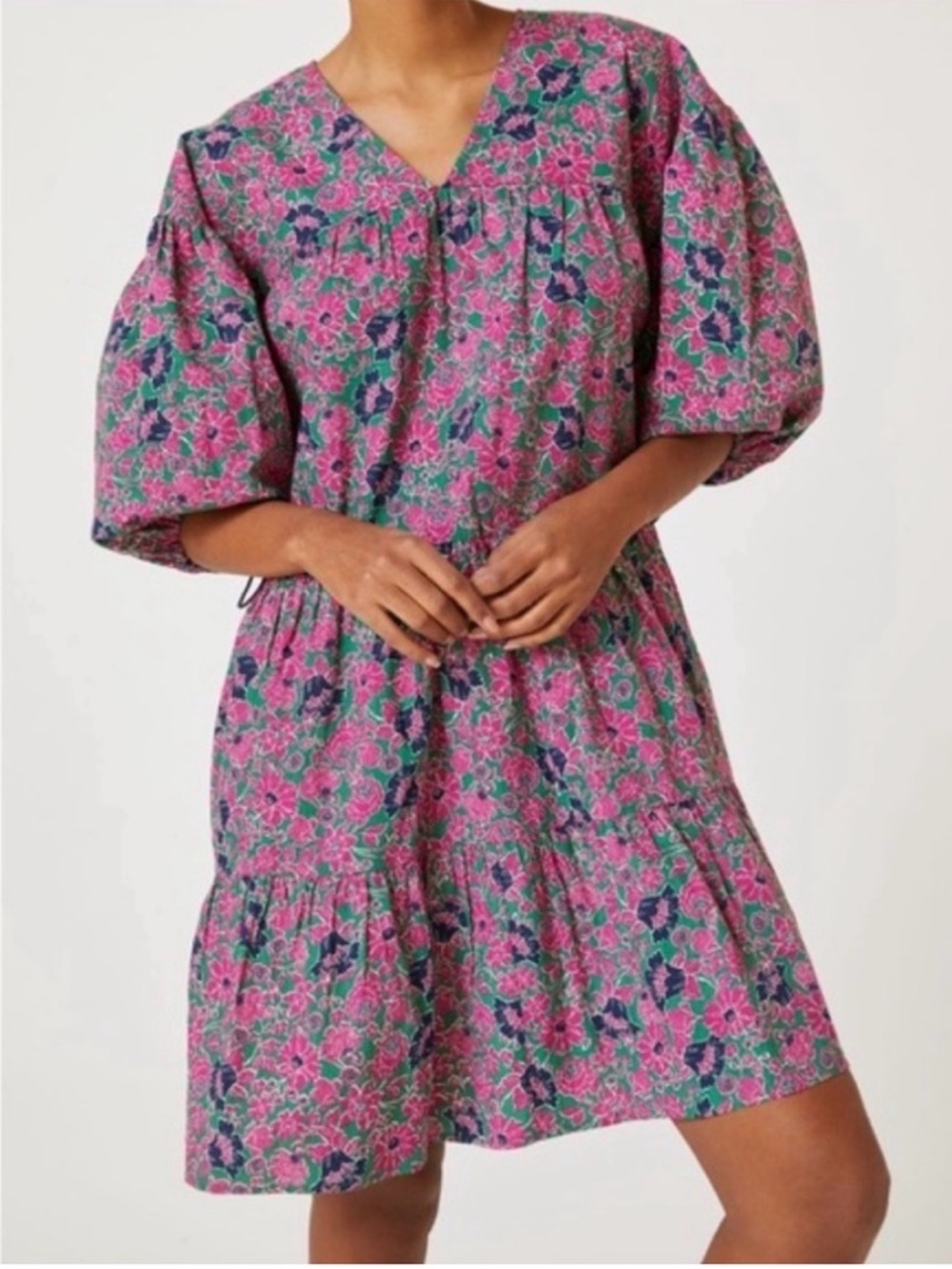 Sundry The Anywhere Ditzy Floral Mini Dress Red - Picture 3 of 11